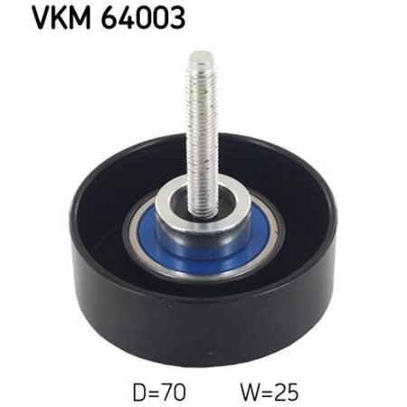 VKM 64003 Avböjning/Styrskiva, V-ribbat bälte SKF
