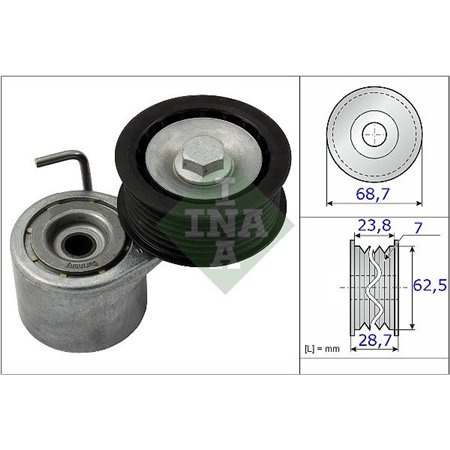 534 0487 10 Remspännare, v-ribbat bälte Schaeffler INA