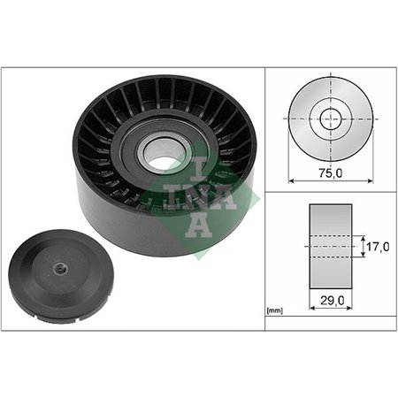 532 0536 10 Deflection/Guide Pulley, V-ribbed belt Schaeffler INA