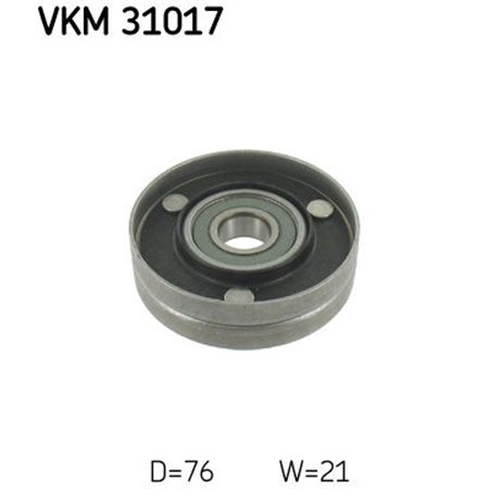 VKM 31017 Poly V belt pulley fits: AUDI A5, A6 ALLROAD C6, A6 C6, A8 D3, Q7