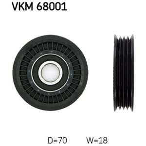 VKM 68001 Avböjning,Styrskiva, V-ribbat bälte SKF - Top1autovaruosad