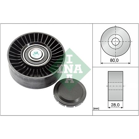 532 0515 10 Deflection/Guide Pulley, V-ribbed belt Schaeffler INA