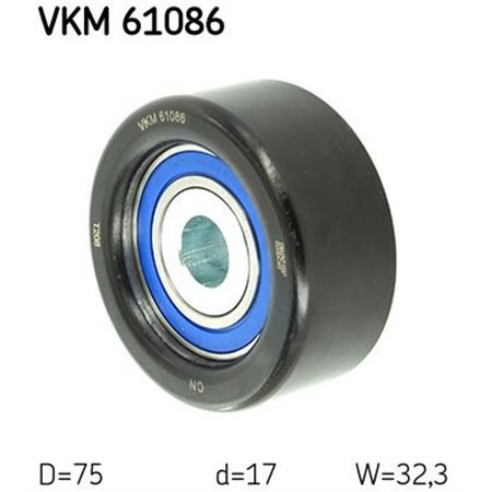 VKM 61086 Deflection/Guide Pulley, V-ribbed belt SKF