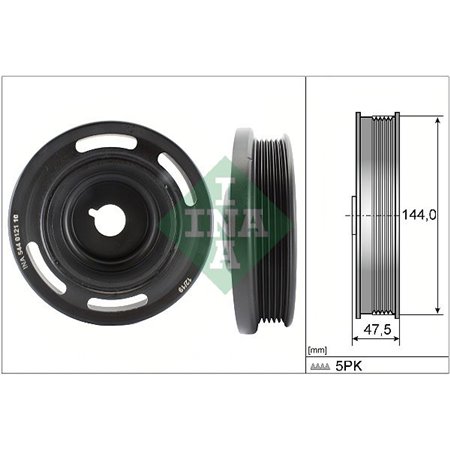 544 0121 10 Crankshaft pulley fits: FIAT STILO OPEL ASTRA G, ASTRA G CLASSIC