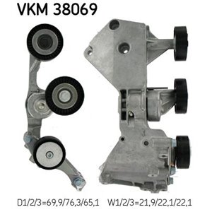 VKM 38069 Multi V belt tensioner fits: MERCEDES A (W168), VANEO (414) 1.7D 