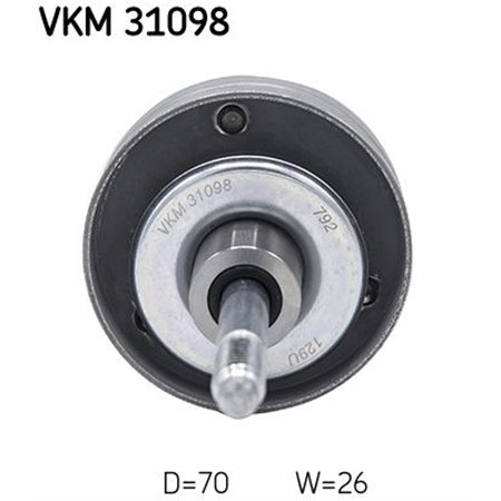 VKM 31098 Deflection/Guide Pulley, V-ribbed belt SKF