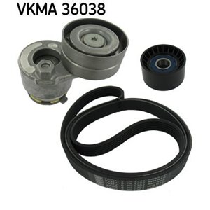 VKMA 36038 V belts set (with rollers) fits: VOLVO S40 I, V40; NISSAN PRIMAST