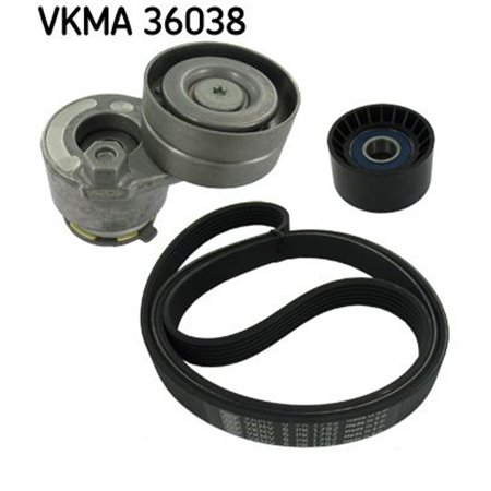 VKMA 36038 V belts set (with rollers) fits: VOLVO S40 I, V40 NISSAN PRIMAST