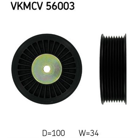 VKMCV 56003 juhtrullik soonrihmale SCANIA P, G, R, T , 4 8.9 15.6 09.95 