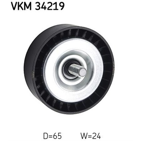VKM 34219 Poly V belt pulley fits: FORD B MAX, C MAX II, ECOSPORT, FIESTA V