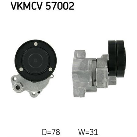 VKMCV 57002 Натяжитель ремня, клиновой зубча SKF