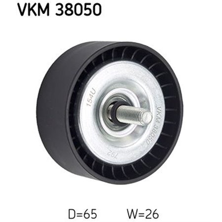 VKM 38050 Poly V belt pulley fits: MERCEDES C (C204), C T MODEL (S204), C (