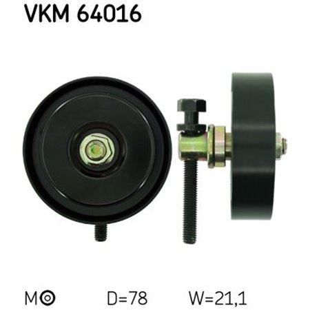 VKM 64016 Deflection/Guide Pulley, V-ribbed belt SKF