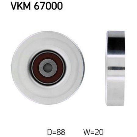 VKM 67000 Deflection/Guide Pulley, V-ribbed belt SKF