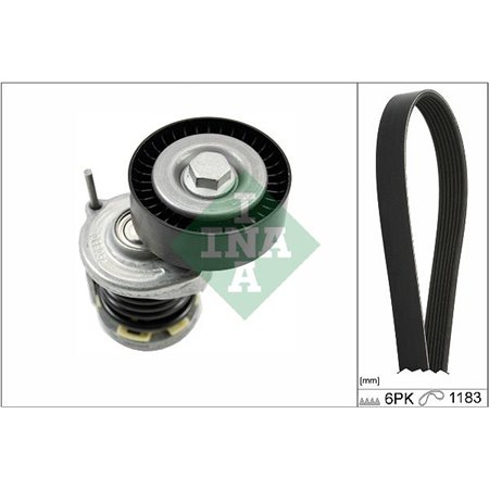 529 0466 10 V-Ribbed Belt Set Schaeffler INA