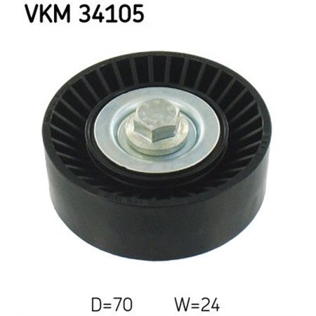 VKM 34105 Deflection/Guide Pulley, V-ribbed belt SKF