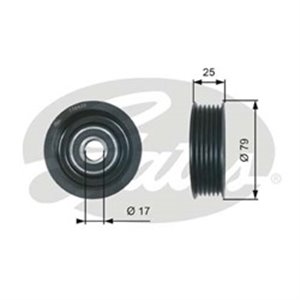 GATT36420 Poly V belt pulley fits: MAZDA 2, 3 1.3/1.6 10.03 06.15