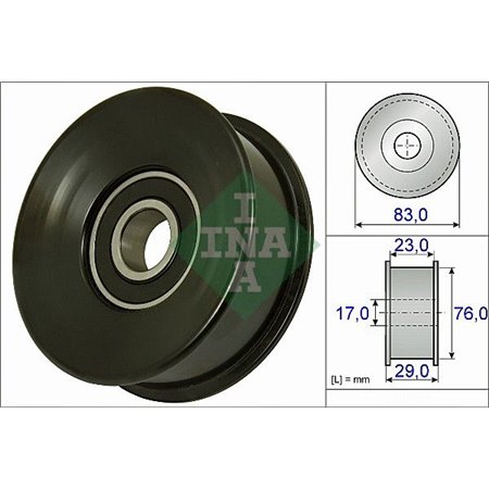 532 0730 10 Avböjning/Styrskiva, V-ribbat bälte Schaeffler INA