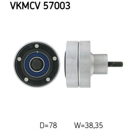 VKMCV 57003 juhtrullik soonrihmale DAF XF 105, 85 CF 12.6/12.9 02.98 