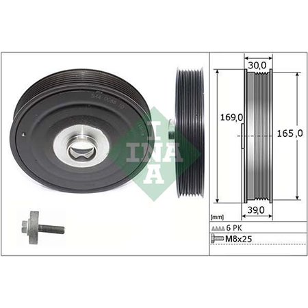 544 0088 20 Комплект ременных шкивов, коленчатый вал Schaeffler INA