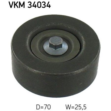 VKM 34034 Poly V belt pulley fits: FORD ESCORT CLASSIC, ESCORT VI, FIESTA I