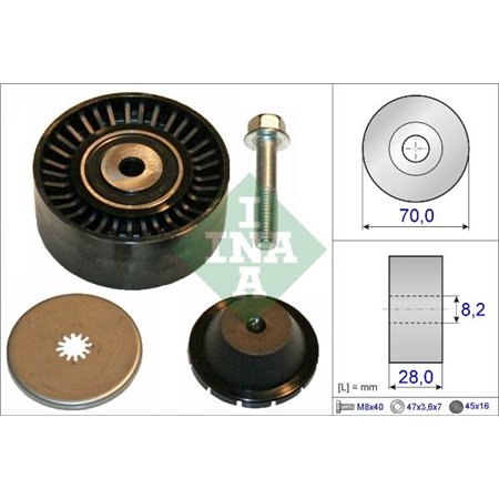 532 0600 10 Deflection/Guide Pulley, V-ribbed belt Schaeffler INA