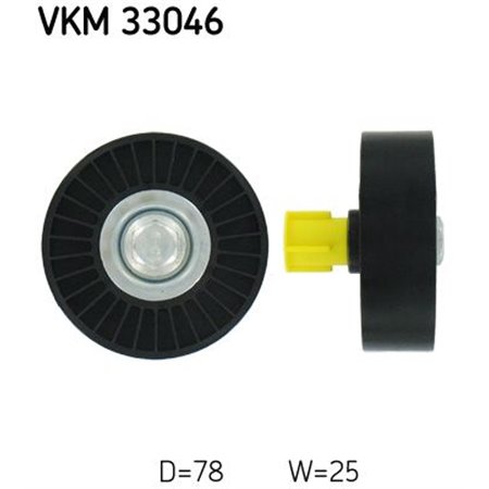 VKM 33046 Deflection/Guide Pulley, V-ribbed belt SKF