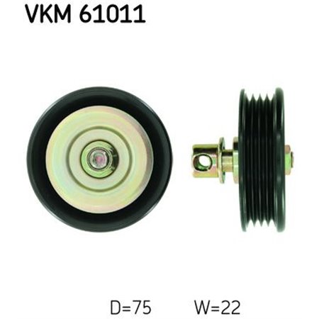 VKM 61011 Poly V belt pulley fits: TOYOTA HIACE IV, LAND CRUISER 100, MARK 