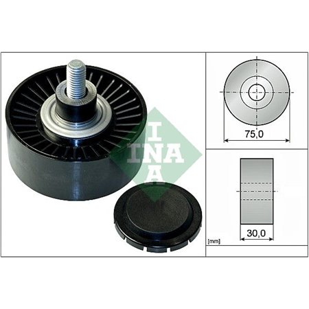 532 0751 10 Deflection/Guide Pulley, V-ribbed belt Schaeffler INA