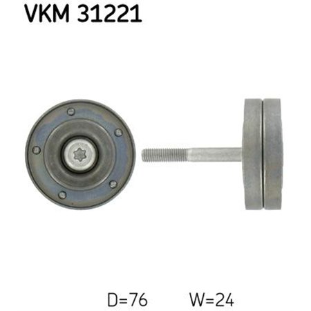 VKM 31221 Poly V belt pulley fits: SEAT CORDOBA, IBIZA III, IBIZA IV, IBIZA