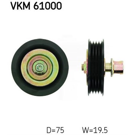VKM 61000 Poly V belt pulley fits: LEXUS IS I, IS SPORTCROSS TOYOTA AVENSI