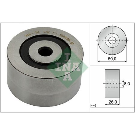 532 0143 10 Taipuma / ohjainpyörä, V-uurrettu vyö Schaeffler INA