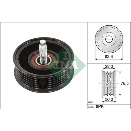 532 0922 10 Deflection/Guide Pulley, V-ribbed belt Schaeffler INA