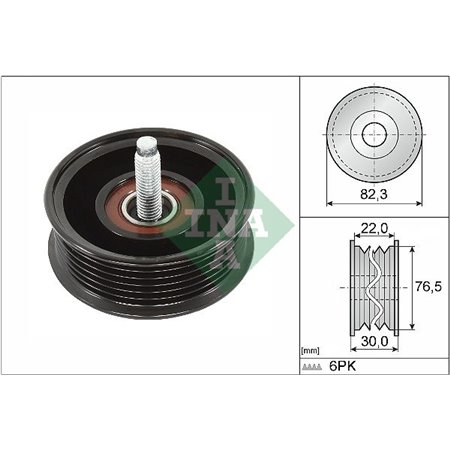 532 0922 10 Poly V belt pulley fits: JAGUAR E PACE, F PACE, F TYPE, S TYPE II