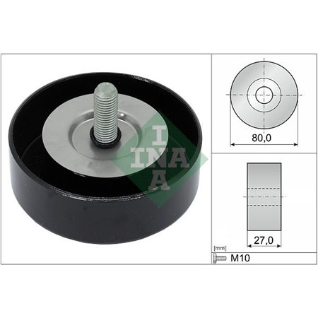 532 0658 10 Deflection/Guide Pulley, V-ribbed belt Schaeffler INA