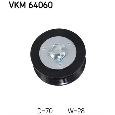 VKM 64060 Avböjning/Styrskiva, V-ribbat bälte SKF