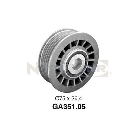 GA351.05 Poly V belt pulley fits: MERCEDES 124 (A124), 124 (C124), 124 T M