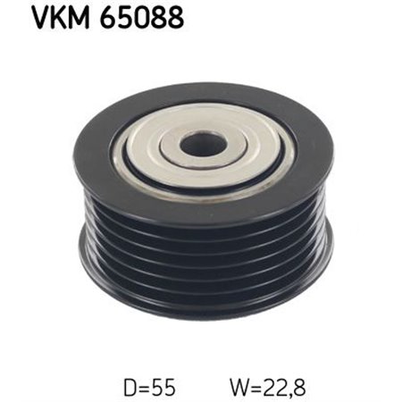 VKM 65088 Poly V belt pulley fits: CITROEN C4 AIRCROSS MITSUBISHI ASX, OUT