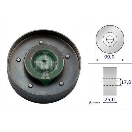 532 0694 10 Taipuma / ohjainpyörä, V-uurrettu vyö Schaeffler INA