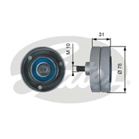 T36510 Deflection/Guide Pulley, V-ribbed belt GATES