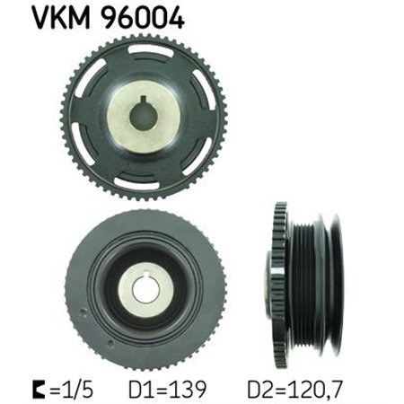 VKM 96004 Ременный шкив, коленчатый вал SKF