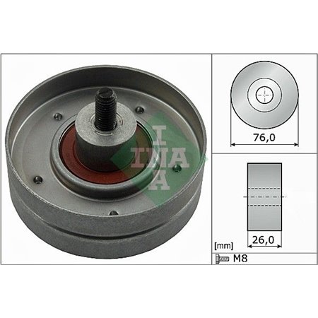 532 0252 30 Deflection/Guide Pulley, V-ribbed belt Schaeffler INA