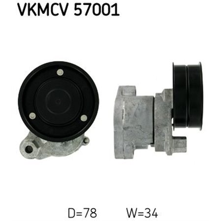 VKMCV 57001 Натяжитель ремня, клиновой зубча SKF
