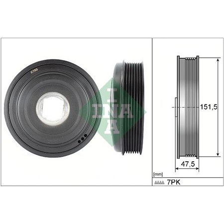 544 0136 10 Belt Pulley, crankshaft Schaeffler INA