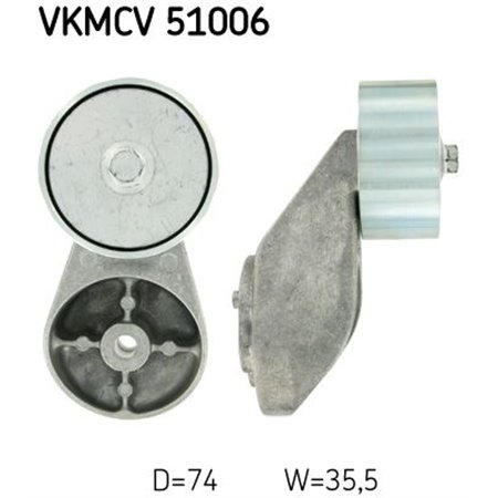 VKMCV 51006 Avböjning/Styrskiva, V-ribbat bälte SKF
