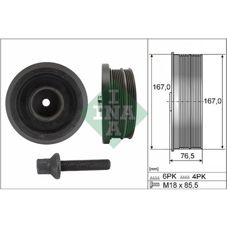 544 0082 20 Hihnapyöräsarja, kampiakseli Schaeffler INA