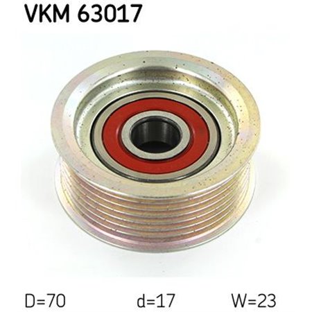 VKM 63017 Avböjning/Styrskiva, V-ribbat bälte SKF