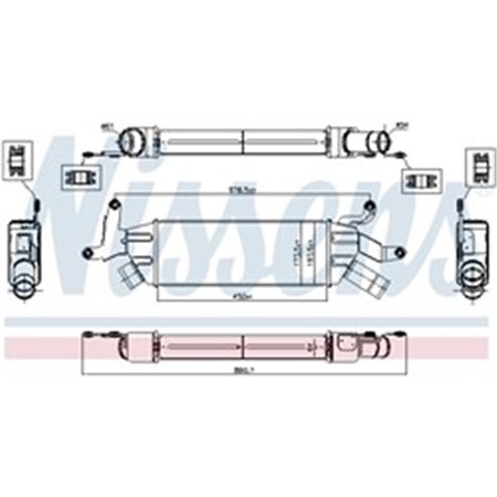 96086 Charge Air Cooler NISSENS