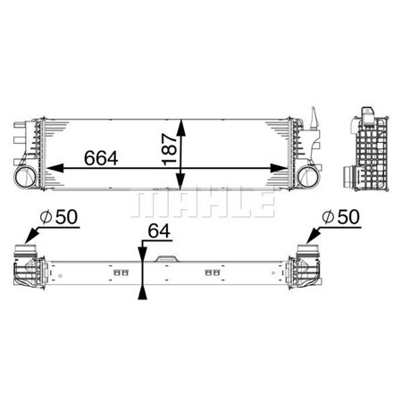 CI 180 000P Kompressoriõhu radiaator MAHLE