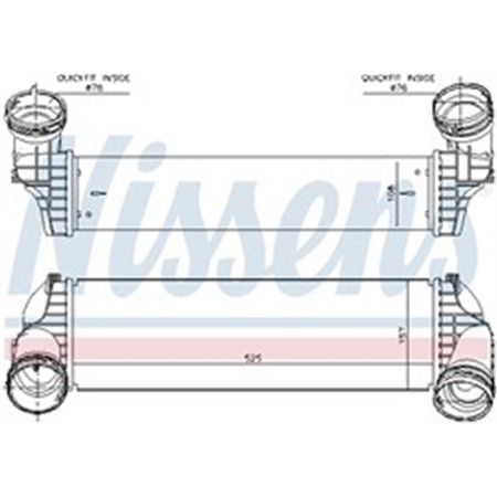 96364 Charge Air Cooler NISSENS